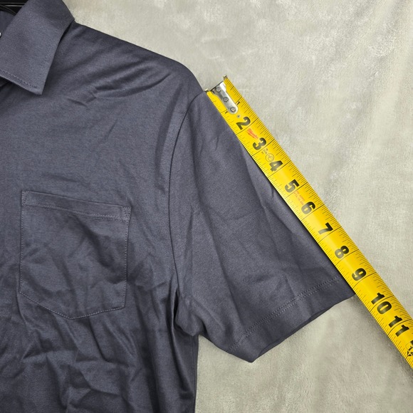 REISS Egyptian Cotton Men's Gray Short Sleeve Pocket Polo Shirt Size Large‎ - Picture 6 of 10